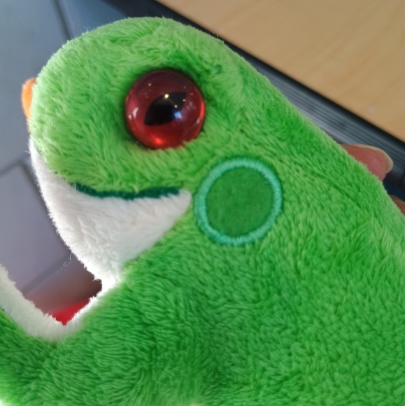 Mary Meyer Rainforest Alliance Green Realistic Tree Frog Plush - Picture 9 of 12